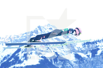 2021-12-18 - 18.12.2021, Engelberg, Gross-Titlis-Schanze, FIS Ski Jumping World Cup Engelberg, Daniel Huber AUT jumps from the hill (in action) - 2021 FIS SKI JUMPING WORLD CUP - NORDIC SKIING - WINTER SPORTS