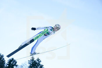 2021-12-18 - 18.12.2021, Engelberg, Gross-Titlis-Schanze, FIS Ski Jumping World Cup Engelberg, Robert Johansson NOR jumps from the hill (in action) - 2021 FIS SKI JUMPING WORLD CUP - NORDIC SKIING - WINTER SPORTS