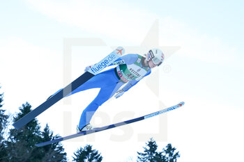 2021-12-18 - 18.12.2021, Engelberg, Gross-Titlis-Schanze, FIS Ski Jumping World Cup Engelberg, Marius Lindvik NOR jumps from the hill (in action) - 2021 FIS SKI JUMPING WORLD CUP - NORDIC SKIING - WINTER SPORTS