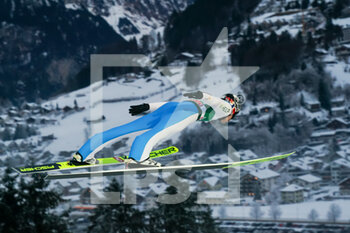 2021-12-18 - 18.12.2021, Engelberg, Gross-Titlis-Schanze, FIS Ski Jumping World Cup Engelberg, Robert Johansson NOR jumps off the hill, in action - 2021 FIS SKI JUMPING WORLD CUP - NORDIC SKIING - WINTER SPORTS