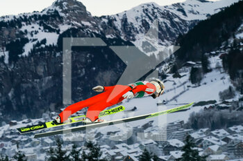 2021-12-18 - December 18, 2021, Engelberg, Gross-Titlis-Schanze, FIS Ski Jumping World Cup Engelberg, Killian Peier SUI jumps off the hill, in action - 2021 FIS SKI JUMPING WORLD CUP - NORDIC SKIING - WINTER SPORTS