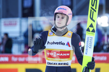2021-12-19 - 19.12.2021, Engelberg, Gross-Titlis-Schanze, FIS Ski Jumping World Cup Engelberg, Karl Geiger (GER) after the jump, in action - FIS SKI JUMPING WORLD CUP 2021 - NORDIC SKIING - WINTER SPORTS