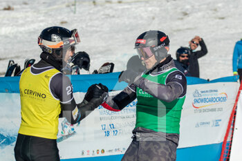 2021-12-18 - Cameron Bolton (AUS) and Alessandro Haemmerle (AUT) - 2021 SBX WORLD CUP  - SNOWBOARD - WINTER SPORTS