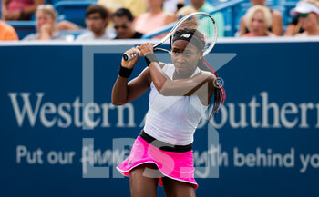 2021-08-16 - Cori Gauff of the United States in action during the first round of the 2021 Western & Southern Open WTA 1000 tennis tournament against Su-Wei Hsieh of Chinese Taipeh on August 17, 2021 at Lindner Family Tennis Center in Cincinnati, USA - Photo Rob Prange / Spain DPPI / DPPI - 2021 WESTERN & SOUTHERN OPEN WTA 1000 TENNIS TOURNAMENT - INTERNATIONALS - TENNIS