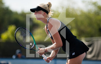 2021-08-24 - Clara Tauson of Denmark playing doubles at the 2021 WTA Chicago Womens Open WTA 250 tennis tournament on August 25, 2021 in Chicago, United States - Photo Rob Prange / Spain DPPI / DPPI - 2021 WTA CHICAGO WOMENS OPEN WTA 250 TENNIS TOURNAMENT - INTERNATIONALS - TENNIS