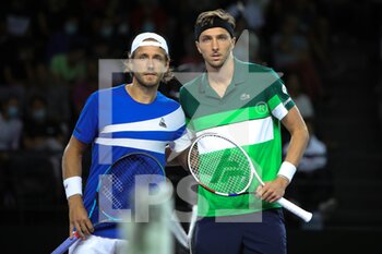 2021-09-17 - Lucas Pouille and Arthur Rinderknech of France 1/4 Finale during the Open de Rennes tournament on September 17, 2021 at Open Blot Rennes in Rennes, France - OPEN DE RENNES TOURNAMENT - INTERNATIONALS - TENNIS