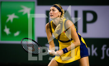 2021-10-08 - Petra Kvitova of the Czech Republic in action during the second round of the 2021 BNP Paribas Open WTA 1000 tennis tournament on October 8, 2021 at Indian Wells Tennis Garden in Indian Wells, United States - 2021 BNP PARIBAS OPEN WTA 1000 TENNIS TOURNAMENT - INTERNATIONALS - TENNIS