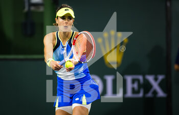 2021-10-08 - Alize Cornet of France in action during the second round of the 2021 BNP Paribas Open WTA 1000 tennis tournament against Leylah Fernandez of Canada on October 8, 2021 at Indian Wells Tennis Garden in Indian Wells, United States - 2021 BNP PARIBAS OPEN WTA 1000 TENNIS TOURNAMENT - INTERNATIONALS - TENNIS