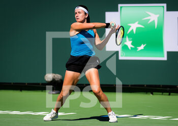 2021-10-08 - Anastasija Sevastova of Latvia in action during the second round at the 2021 BNP Paribas Open WTA 1000 tennis tournament against Ons Jabeur of Tunisia on October 9, 2021 at Indian Wells Tennis Garden in Indian Wells, United States - 2021 BNP PARIBAS OPEN WTA 1000 TENNIS TOURNAMENT - INTERNATIONALS - TENNIS
