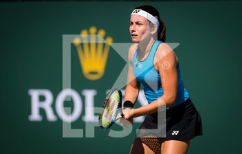 2021-10-08 - Anastasija Sevastova of Latvia in action during the second round at the 2021 BNP Paribas Open WTA 1000 tennis tournament against Ons Jabeur of Tunisia on October 9, 2021 at Indian Wells Tennis Garden in Indian Wells, United States - 2021 BNP PARIBAS OPEN WTA 1000 TENNIS TOURNAMENT - INTERNATIONALS - TENNIS