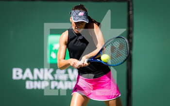 2021-10-09 - Sorana Cirstea of Romania in action during the third round at the 2021 BNP Paribas Open WTA 1000 tennis tournament against Elina Svitolina of the Ukraine on October 10, 2021 at Indian Wells Tennis Garden in Indian Wells, United States - 2021 BNP PARIBAS OPEN WTA 1000 TENNIS TOURNAMENT - INTERNATIONALS - TENNIS