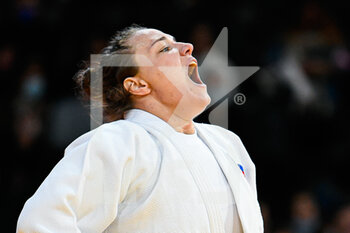 2021-10-17 - Women -78 kg, Aleksandra BABINTSEVA of Russia gold medal competes and celebrates her victory during the Paris Grand Slam 2021, Judo event on October 17, 2021 at AccorHotels Arena in Paris, France - PARIS GRAND SLAM 2021, JUDO EVENT - INTERNATIONALS - TENNIS