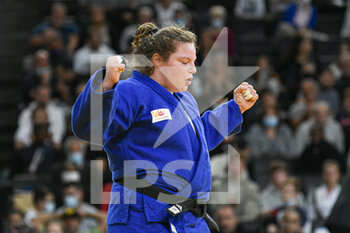 2021-10-17 - Women +78kg, Raz Rozalya HERSHKO of Israel gold medal celebrates during the Paris Grand Slam 2021, Judo event on October 17, 2021 at AccorHotels Arena in Paris, France - PARIS GRAND SLAM 2021, JUDO EVENT - INTERNATIONALS - TENNIS