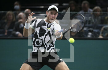 2021-11-01 - Dominik Koepfer of Germany during day 1 of the Rolex Paris Masters 2021, an ATP Masters 1000 tennis tournament on November 1, 2021 at Accor Arena in Paris, France - ROLEX PARIS MASTERS 2021, AN ATP MASTERS 1000 TENNIS TOURNAMENT - INTERNATIONALS - TENNIS