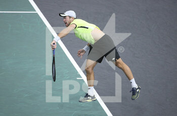 2021-11-01 - Dominik Koepfer of Germany during day 1 of the Rolex Paris Masters 2021, an ATP Masters 1000 tennis tournament on November 1, 2021 at Accor Arena in Paris, France - ROLEX PARIS MASTERS 2021, AN ATP MASTERS 1000 TENNIS TOURNAMENT - INTERNATIONALS - TENNIS