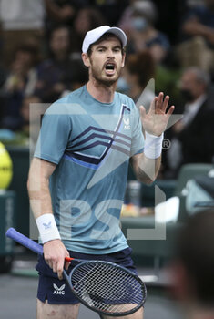 2021-11-01 - Andy Murray of Great Britain reacts during day 1 of the Rolex Paris Masters 2021, an ATP Masters 1000 tennis tournament on November 1, 2021 at Accor Arena in Paris, France - ROLEX PARIS MASTERS 2021, AN ATP MASTERS 1000 TENNIS TOURNAMENT - INTERNATIONALS - TENNIS