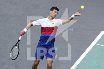 2021-11-02 - Novak Djokovic of Serbia during day 2 of the Rolex Paris Masters 2021, an ATP Masters 1000 tennis tournament on November 2, 2021 at Accor Arena in Paris, France - ROLEX PARIS MASTERS 2021, AN ATP MASTERS 1000 TENNIS TOURNAMENT - INTERNATIONALS - TENNIS