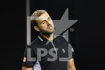 2021-11-03 - Daniel "Dan" Evans of Great Britain reacts during the Rolex Paris Masters 2021, ATP Masters 1000 tennis tournament, on November 3, 2021 at Accor Arena in Paris, France - ROLEX PARIS MASTERS 2021, ATP MASTERS 1000 TENNIS TOURNAMENT - INTERNATIONALS - TENNIS