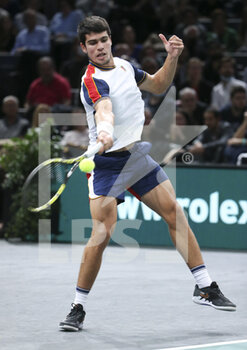 2021-11-04 - Carlos Alcaraz of Spain during the Rolex Paris Masters 2021, ATP Masters 1000 tennis tournament on November 4, 2021 at Accor Arena in Paris, France - ROLEX PARIS MASTERS 2021, ATP MASTERS 1000 TENNIS TOURNAMENT - INTERNATIONALS - TENNIS