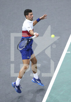 2021-11-05 - Novak Djokovic of Serbia during the Rolex Paris Masters 2021, ATP Masters 1000 tennis tournament on November 5, 2021 at Accor Arena in Paris, France - ROLEX PARIS MASTERS 2021, ATP MASTERS 1000 TENNIS TOURNAMENT - INTERNATIONALS - TENNIS