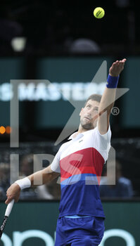 2021-11-05 - Novak Djokovic of Serbia during the Rolex Paris Masters 2021, ATP Masters 1000 tennis tournament on November 5, 2021 at Accor Arena in Paris, France - ROLEX PARIS MASTERS 2021, ATP MASTERS 1000 TENNIS TOURNAMENT - INTERNATIONALS - TENNIS