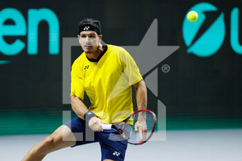 2021-11-26 - Emilio Gomez of Ecuador during the Davis Cup 2021, Group A tennis second match between Spain and Ecuador on November 26, 2021 at Madrid Arena in Madrid, Spain - DAVIS CUP 2021, GROUP A - SPAIN VS ECUADOR - INTERNATIONALS - TENNIS