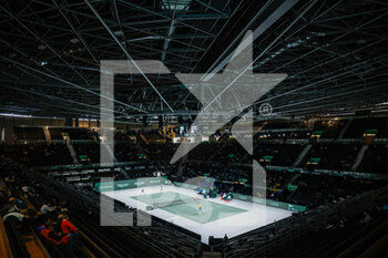 2021-11-27 - General view during the Davis Cup 2021, Group B tennis match between Kazakhstan and Sweden on November 27, 2021 at Madrid Arena in Madrid, Spain - DAVIS CUP 2021, GROUP B - KAZAKHSTAN VS SWEDEN - INTERNATIONALS - TENNIS