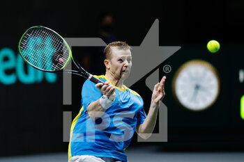 2021-11-27 - Andrey Golubev of Kazakhstan play doubles with Alexandr Nedovyesov during the Davis Cup 2021, Group B tennis match between Kazakhstan and Sweden on November 27, 2021 at Madrid Arena in Madrid, Spain - DAVIS CUP 2021, GROUP B - KAZAKHSTAN VS SWEDEN - INTERNATIONALS - TENNIS