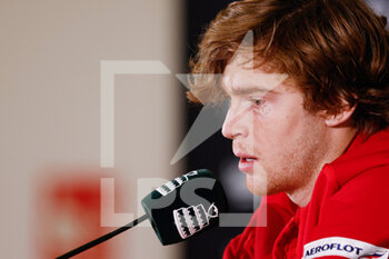 2021-11-27 - Andrey Rublev of Russia talks to the media after the Davis Cup 2021, Group A tennis match between Russia and Ecuador on November 27, 2021 at Madrid Arena in Madrid, Spain - DAVIS CUP 2021, GROUP B - KAZAKHSTAN VS SWEDEN - INTERNATIONALS - TENNIS