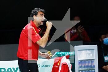 2021-11-28 - Sergi Bruguera, captain of Spain during the Davis Cup 2021, Group A tennis match between Spain and Russia on November 28, 2021 at Madrid Arena in Madrid, Spain - DAVIS CUP 2021, GROUP B - CANADA VS KAZAKHSTAN - INTERNATIONALS - TENNIS