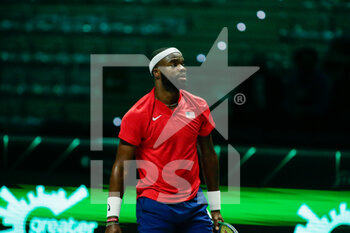 2021-11-28 - Frances Tiafoe of the United States during the Davis Cup 2021, tennis event between United States and Colombia on November 28, 2021 at Pala Alpitour in Turin, Italy - DAVIS CUP 2021, GROUP B - CANADA VS KAZAKHSTAN - INTERNATIONALS - TENNIS