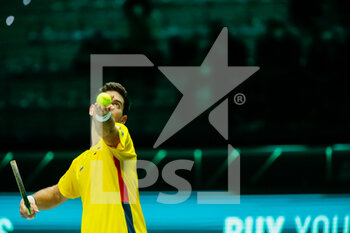 2021-11-28 - Nicolas Mejia of Colombia during the Davis Cup 2021, tennis event between United States and Colombia on November 28, 2021 at Pala Alpitour in Turin, Italy - DAVIS CUP 2021, GROUP B - CANADA VS KAZAKHSTAN - INTERNATIONALS - TENNIS