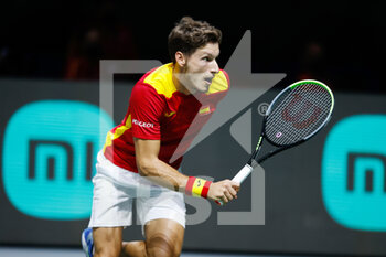2021-11-28 - Pablo Carreno of Spain during the Davis Cup 2021, Group A tennis match between Spain and Russia on November 28, 2021 at Madrid Arena in Madrid, Spain - DAVIS CUP 2021, GROUP B - CANADA VS KAZAKHSTAN - INTERNATIONALS - TENNIS