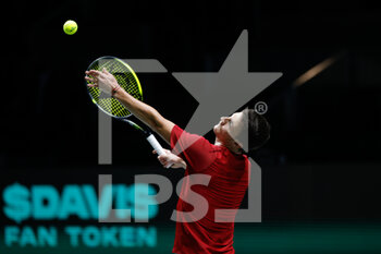 2021-12-01 - Miomir Kecmanovic of Serbia during the Davis Cup 2021, Quarter Final, tennis match between Serbia and Kazakhstan on December 1, 2021 at Madrid Arena in Madrid, Spain - DAVIS CUP 2021, QUARTER FINAL - SERBIA VS KAZAKHSTAN - INTERNATIONALS - TENNIS