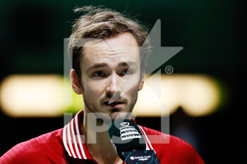 2021-12-02 - Daniil Medvedev of Russia during the Davis Cup 2021, Quarter Final, tennis match between Russia and Sweden on December 2, 2021 at Madrid Arena in Madrid, Spain - DAVIS CUP 2021, QUARTER FINAL, RUSSIA VS SWEDEN - INTERNATIONALS - TENNIS