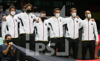 2021-12-04 - Team Germany during the semi-finals of the Davis Cup 2021, tennis match between Russia and Germany on December 4, 2021 at Madrid Arena in Madrid, Spain - SEMI-FINALS OF THE DAVIS CUP 2021 - RUSSIA VS GERMANY - INTERNATIONALS - TENNIS