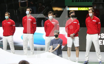 2021-12-04 - Team Russia during the semi-finals of the Davis Cup 2021, tennis match between Russia and Germany on December 4, 2021 at Madrid Arena in Madrid, Spain - SEMI-FINALS OF THE DAVIS CUP 2021 - RUSSIA VS GERMANY - INTERNATIONALS - TENNIS