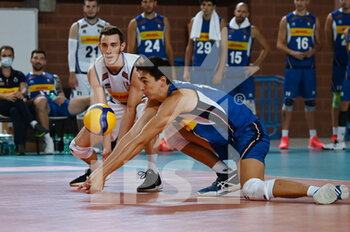 2021-08-25 - Alessandro Michieletto receiving - FRIENDLY GAME 2021 - ITALY VS BELGIUM - FRIENDLY MATCH - VOLLEYBALL
