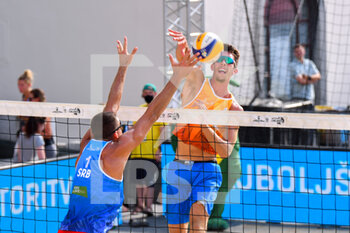 2021-07-31 - FIVB Beach Volleyball World Tour 1 Star Ljubljana; attacco di Gianluca Dal Dorso (ITA) - BEACH VOLLEY WORLD TOUR 2021 - BEACH VOLLEY - VOLLEYBALL