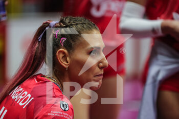 2021-10-20 - Camilla Mingardi #11 of UYBA Unet E-Work Busto Arsizio during the Volley Serie A women 2021/22 match between Unet E-Work Busto Arsizio vs Bartoccini-Fortinfissi Perugia at E-Work Arena on October 20, 2021 in Busto Arsizio, Italy - UNET E-WORK BUSTO ARSIZIO VS BARTOCCINI FORTINFISSI PERUGIA - SERIE A1 WOMEN - VOLLEYBALL