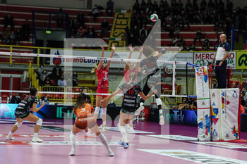 2021-10-20 - Valentina Diouf #13 of Bartoccini-Fortinfissi Perugia in action during the Volley Serie A women 2021/22 match between Unet E-Work Busto Arsizio vs Bartoccini-Fortinfissi Perugia at E-Work Arena on October 20, 2021 in Busto Arsizio, Italy - UNET E-WORK BUSTO ARSIZIO VS BARTOCCINI FORTINFISSI PERUGIA - SERIE A1 WOMEN - VOLLEYBALL