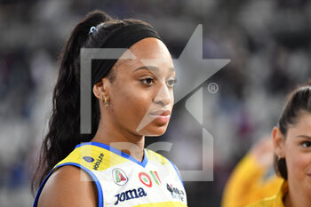 2021-10-17 - Omoruyi Loveth Oghosasere of Imoco Volley Conegliano  during the Women's Volleyball Championship Series A match between Acqua & Sapone Volley Roma and Imoco Volley Conegliano at PalaEur, October 17, 2021 in Rome, Italy.  - ACQUA&SAPONE ROMA VOLLEY CLUB VS IMOCO VOLLEY CONEGLIANO - SERIE A1 WOMEN - VOLLEYBALL