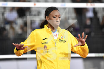 2021-10-17 - Egonu Paola Ogechi of Imoco Volley Conegliano during the Women's Volleyball Championship Series A match between Acqua & Sapone Volley Roma and Imoco Volley Conegliano at PalaEur, October 17, 2021 in Rome, Italy.  - ACQUA&SAPONE ROMA VOLLEY CLUB VS IMOCO VOLLEY CONEGLIANO - SERIE A1 WOMEN - VOLLEYBALL