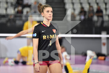 2021-10-17 - Bucci Giulia of Acqua & Sapone Roma Volley  during the Women's Volleyball Championship Series A match between Acqua & Sapone Volley Roma and Imoco Volley Conegliano at PalaEur, October 17, 2021 in Rome, Italy.  - ACQUA&SAPONE ROMA VOLLEY CLUB VS IMOCO VOLLEY CONEGLIANO - SERIE A1 WOMEN - VOLLEYBALL