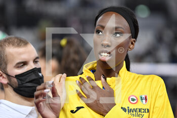 2021-10-17 - Egonu Paola Ogechi of Imoco Volley Conegliano  during the Women's Volleyball Championship Series A match between Acqua & Sapone Volley Roma and Imoco Volley Conegliano at PalaEur, October 17, 2021 in Rome, Italy.  - ACQUA&SAPONE ROMA VOLLEY CLUB VS IMOCO VOLLEY CONEGLIANO - SERIE A1 WOMEN - VOLLEYBALL