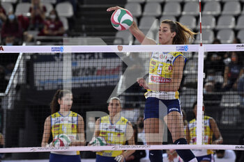 2021-10-17 - De Kruijf Robin of Imoco Volley Conegliano  in action during the Women's Volleyball Championship Series A match between Acqua & Sapone Volley Roma and Imoco Volley Conegliano at PalaEur, October 17, 2021 in Rome, Italy.  - ACQUA&SAPONE ROMA VOLLEY CLUB VS IMOCO VOLLEY CONEGLIANO - SERIE A1 WOMEN - VOLLEYBALL