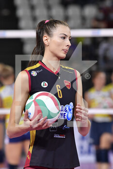 2021-10-17 - Cecconello Agnese of Acqua & Sapone Roma Volley  in action during the Women's Volleyball Championship Series A match between Acqua & Sapone Volley Roma and Imoco Volley Conegliano at PalaEur, October 17, 2021 in Rome, Italy.  - ACQUA&SAPONE ROMA VOLLEY CLUB VS IMOCO VOLLEY CONEGLIANO - SERIE A1 WOMEN - VOLLEYBALL