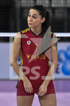 2021-11-14 - Venturi Malia of Acqua & Sapone Roma Volley  in action during the Women's Volleyball Championship Series A1 match between Acqua & Sapone Volley Roma and Vero Volley Monza at PalaEur, 14th November, 2021 in Rome, Italy.  - ACQUA&SAPONE ROMA VOLLEY CLUB VS VERO VOLLEY MONZA - SERIE A1 WOMEN - VOLLEYBALL