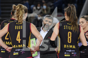 2021-11-14 - Saja Stefano of Acqua & Sapone Roma Volley  in action during the Women's Volleyball Championship Series A1 match between Acqua & Sapone Volley Roma and Vero Volley Monza at PalaEur, 14th November, 2021 in Rome, Italy.  - ACQUA&SAPONE ROMA VOLLEY CLUB VS VERO VOLLEY MONZA - SERIE A1 WOMEN - VOLLEYBALL
