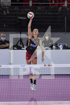 2021-11-14 - Cecconello Agnese of Acqua & Sapone Roma Volley  in action during the Women's Volleyball Championship Series A1 match between Acqua & Sapone Volley Roma and Vero Volley Monza at PalaEur, 14th November, 2021 in Rome, Italy.  - ACQUA&SAPONE ROMA VOLLEY CLUB VS VERO VOLLEY MONZA - SERIE A1 WOMEN - VOLLEYBALL